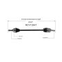 GSP NCV10547 03-06 Pontiac Vibe Base (AWD) CV Axle Assembly  - Front Right