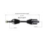 GSP NCV10577 Chevrolet, Oldsmobile, Pontiac (2.2, 2.4, 3.4) CV Axle Assembly  - Front