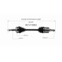 GSP NCV10582 Chevrolet, Pontiac (2.2, 2.3, 2.4) CV Axle Assembly  - Front Right