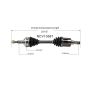GSP NCV10587 Chevrolet, Pontiac (2.2, 2.3, 2.4) CV Axle Assembly  - Front Left