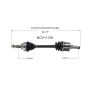 GSP NCV11129 00-11 Ford Focus (2.0, 2.3) CV Axle Assembly  - Front Left