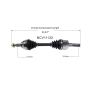 GSP NCV11132 Ford, Lincoln, Mercury CV Axle Assembly  - Front Left