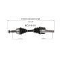 GSP NCV11151 Ford CV Axle Assembly  - Front Left