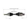 GSP NCV12112 Dodge, Mitsubishi (3.7, 4.7) CV Axle Assembly  - Front
