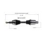 GSP NCV12187 Dodge, Mitsubishi, Ram (3.7, 4.7) CV Axle Assembly  - Front