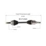 GSP NCV12525 Chrysler, Dodge, Plymouth (2.0, 2.4, 2.5) CV Axle Assembly  - Front Left