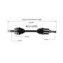GSP NCV12553 Chrysler, Dodge, Plymouth (2.0, 2.4, 2.5, 2.7) CV Axle Assembly  - Front Left