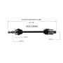 GSP NCV12565 Chrysler, Dodge CV Axle Assembly  - Front Left