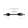 GSP NCV36038 Honda CV Axle Assembly  - Front Right