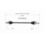 GSP NCV36045 88-91 Honda CRX CV Axle Assembly  - Front Left