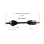 GSP NCV36501 90-93 Honda Accord CV Axle Assembly  - Front Left