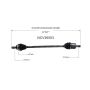 GSP NCV36503 90-93 Honda Accord CV Axle Assembly  - Front Left