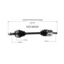 GSP NCV36526 Honda, Isuzu CV Axle Assembly  - Front Right