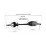 GSP NCV37501 Hyundai CV Axle Assembly  - Front Left