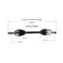 GSP NCV37559 03-08 Hyundai Tiburon CV Axle Assembly  - Front Left