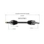GSP NCV37561 03-08 Hyundai Tiburon CV Axle Assembly  - Front Left