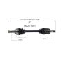 GSP NCV51501 97-02 Mitsubishi Mirage (1.8) CV Axle Assembly  - Front Left