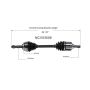 GSP NCV53509 Nissan (1.6, 1.8, 2.0) CV Axle Assembly  - Front Left