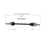 GSP NCV66907 Subaru (Sedan) CV Axle Assembly  - Rear Left