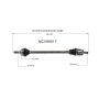 GSP NCV68517 Chevrolet, Suzuki CV Axle Assembly  - Front Right