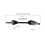 GSP NCV69537 Pontiac, Toyota (2.4 - FWD) CV Axle Assembly  - Front Left