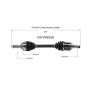 GSP NCV69559 00-05 Toyota Celica CV Axle Assembly  - Front Left