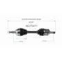 GSP NCV73071 Volvo CV Axle Assembly  - Front Left