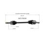 GSP NCV75539 Hyundai, Kia CV Axle Assembly  - Front Left