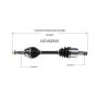 GSP NCV82500 Jeep (3.0, 3.7, 4.7, 5.7) CV Axle Assembly  - Front Left