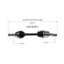 GSP NCV82501 Jeep (3.0, 3.7, 4.7, 5.7) CV Axle Assembly  - Front Left