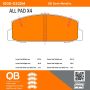 MPA 1000-0332M QB Semi-Metallic Brake Pads