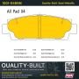 MPA 1001-0488M Quality-Built Premium Semi-Metallic Brake Pads w/ Hardware