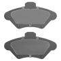 MPA 1001-0600M Quality-Built Premium Semi-Metallic Brake Pads w/ Hardware