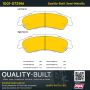 MPA 1001-0729M Quality-Built Premium Semi-Metallic Brake Pads w/ Hardware