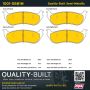 MPA 1001-0881M Quality-Built Premium Semi-Metallic Brake Pads w/ Hardware