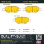 MPA 1001-1033C Quality-Built Premium Ceramic Brake Pads w/ Hardware
