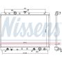 NISSENS 68116 Radiator w/Integrated Transmission Oil Cooler