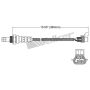 Walker Products 250-24491 Walker Products 250-24491 Oxygen Sensor 4-W Direct Fit Narrow-Band