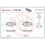 Brembo KT04352 Brembo low-met brake pad and UV coated vented  brake disc kit