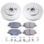 PowerStop CRK7661 Genuine Geomet Coated Rotor and Low-Dust Ceramic Brake Pad Kit
