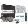 PowerStop ESK4627 Genuine Geomet Coated Rotors, ECE-R90 Brake Pads + Hardware Kit