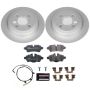 PowerStop ESK6281 Genuine Geomet Coated Rotors, ECE-R90 Brake Pads + Hardware Kit