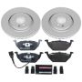 PowerStop ESK839 Genuine Geomet Coated Rotors, ECE-R90 Brake Pads + Hardware Kit