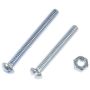 DORMAN 784-612 Machine Screw-Slotted Round Head With Nuts- 1/4-20 X 2 in, 2-1/2 in