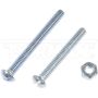 DORMAN 784-612D Machine Screw-Slotted Round Head With Nuts- 1/4-20 X 2 in, 2-1/2 in
