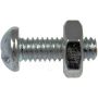 DORMAN 784-700 Machine Screw-Round Head Slotted- 6-32 x 1/2 In. With Hex Nut