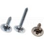 DORMAN 961-225D Trim Screw Assortment - Chrome - No.8 X 5/8 In., 3/4 In., 1 In., 1-1/4 In.