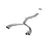 MBRP Exhaust S4607304 2.5in. Resonator Back; Dual Rear Exit; T304; Quad Tips