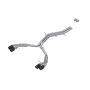 MBRP Exhaust S46073CF 2.5in. Resonator Back; Dual Rear Exhaust; T304; Quad CF Tips