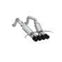 MBRP Exhaust S70303CF 3in. Axle-Back; Dual Muffler; Dual Rear Exit; Quad CF Tip; T304
